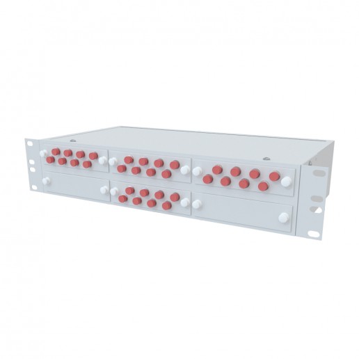 ТЕЛКОМ КСп-19-2U-32-FC/UPC-OM3-50/125 Кросс оптический 19" стоечный 2U на 32 порта FC 50/125мкм (OM3) предсобранный (пигтейл FC 50/125 (OM3)-32шт, розетка FC-32шт, сплайс кассета, КДЗС-32шт)