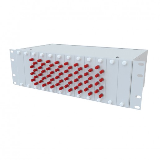 ТЕЛКОМ КСп-19-3U-64-ST/UPC-OM2-50/125 Кросс оптический 19" стоечный 3U на 64 порта ST 50/125мкм (OM2) предсобранный (пигтейл ST 50/125 (OM2)-64шт, розетка ST-64шт, сплайс кассета, КДЗС-64шт)