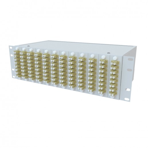 ТЕЛКОМ КСп-19-3U-96-DLC/UPC-OM4-50/125 Кросс оптический 19" стоечный 3U на 96 портов DLC 50/125мкм (OM4) предсобранный (пигтейл LC 50/125 (OM4)-192шт, розетка DLC-96шт, сплайс кассета, КДЗС-192шт)