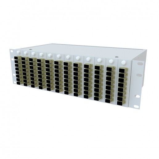 ТЕЛКОМ КСп-19-3U-96-SС/UPC-OM3-50/125 Кросс оптический 19" стоечный 3U на 96 портов SС 50/125мкм (OM3) предсобранный (пигтейл SС 50/125 (OM3)-96шт, розетка SС-96шт, сплайс кассета, КДЗС-96шт)