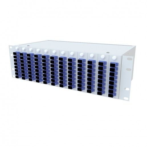 ТЕЛКОМ КСп-19-3U-96-SС/UPC-9/125 Кросс оптический 19" стоечный 3U на 96 портов SС/UPC 9/125мкм предсобранный (пигтейл SС/UPC 9/125-96шт, розетка SС-96шт, сплайс кассета, КДЗС-96шт)