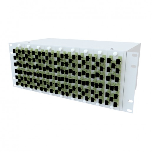 ТЕЛКОМ КСп-19-4U-144-SС/UPC-OM2-50/125 Кросс оптический 19" стоечный 4U на 144 порта SС 50/125мкм (OM2) предсобранный (пигтейл SС 50/125 (OM2)-144шт, розетка SС-144шт, сплайс кассета, КДЗС-144шт)