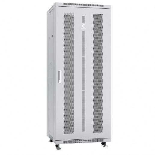 Cabeus ND-05C-47U80/80 Шкаф монтажный телекоммуникационный 19" напольный для распределительного и серверного оборудования 47U 800x800x2277mm (ШхГхВ) передняя и задняя перфорированные двери, ручка с замком, цвет серый (RAL 7035)