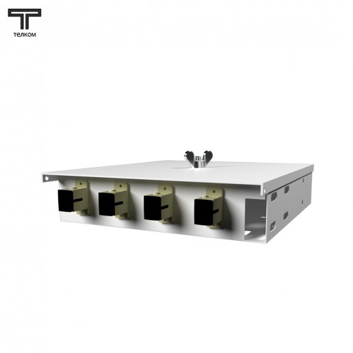 ТЕЛКОМ КНп-4-SC/UPC-50/125 Кросс оптический настенный на 4 порта SC 50/125мкм предсобранный (пигтейл SC 50/125-4шт, розетка SC-4шт, ложемент, КДЗС-4шт)