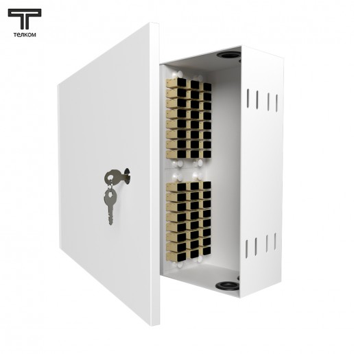 ТЕЛКОМ КНп-48-SC/UPC-62,5/125 Кросс оптический настенный на 48 портов SC 62,5/125мкм предсобранный (пигтейл SC 62,5/125-48шт, розетка SC-48шт, планки SC/DLC, сплайс кассета-2шт, крышка для сплайс кассеты-1шт, КДЗС-48шт)