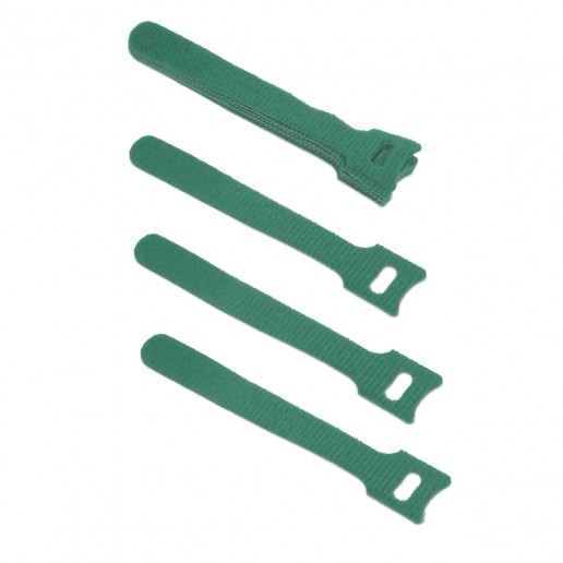 Cabeus CLAMP-135-GN Хомут для кабеля, липучка с мягкой застежкой, 135x14 мм, зеленый (10 шт.)