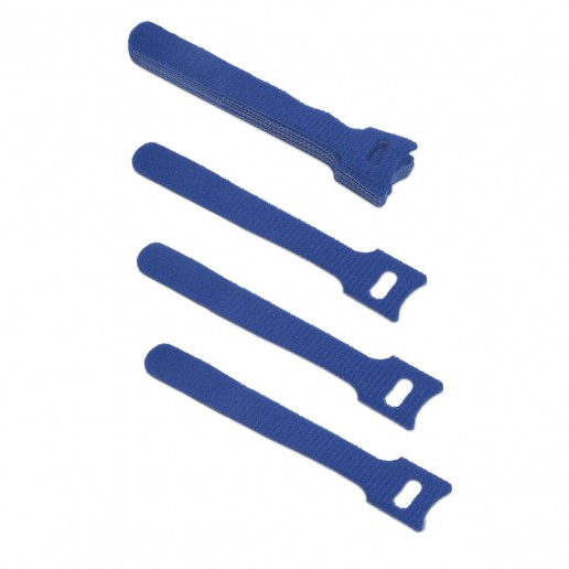 Cabeus CLAMP-150-BL Хомут для кабеля, липучка с мягкой застежкой, 150x14 мм, синий (10 шт.)