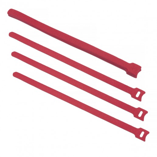 Cabeus CLAMP-210-RD Хомут для кабеля, липучка с мягкой застежкой, 210x14 мм, красный (10 шт.)