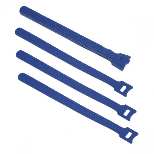 Cabeus CLAMP-310-BL Хомут для кабеля, липучка с мягкой застежкой, 310x14 мм, синий (10 шт.)