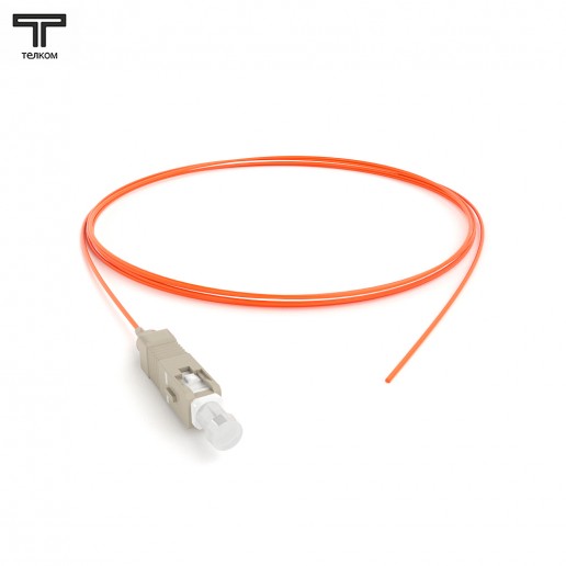 ТЕЛКОМ ШОС-0.9-PT-SC/U-MM50-1.5м-LSZH-OR Пигтейл оптический pt SC/UPC 50/125 OM2 многомодовый MM (0.9мм) LSZH, 1,5м