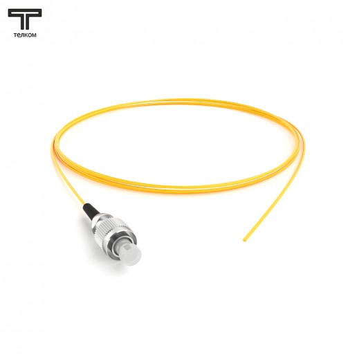 ТЕЛКОМ ШОС-0.9-PT-FC/U-SM-1.5м-LSZH-YL Пигтейл оптический pt FC/UPC 9/125 одномодовый SM (G.652.D) (0.9мм) LSZH, 1,5м