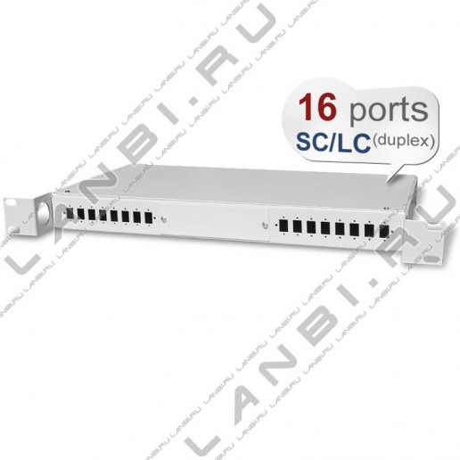 ТЕЛКОМ КС-24-1U-19-SC Кросс оптический 19" стоечный на 24 порта SC (сплайс кассета с крышкой - 1шт, сменные планки на 8 SC/DLC - 3шт, без пигтейлов и проходных адаптеров, без КДЗС)