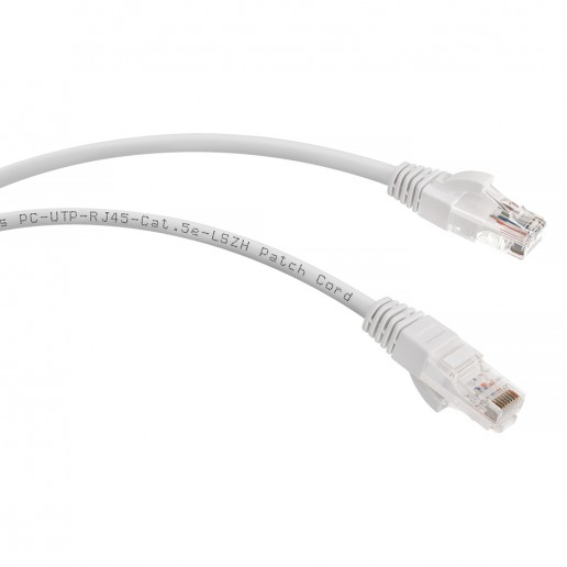 Cabeus PC-UTP-RJ45-Cat.5e-1.5m-WH-LSZH Патч-корд U/UTP, категория 5е, 2xRJ45/8p8c, неэкранированный, белый, LSZH, 1.5м