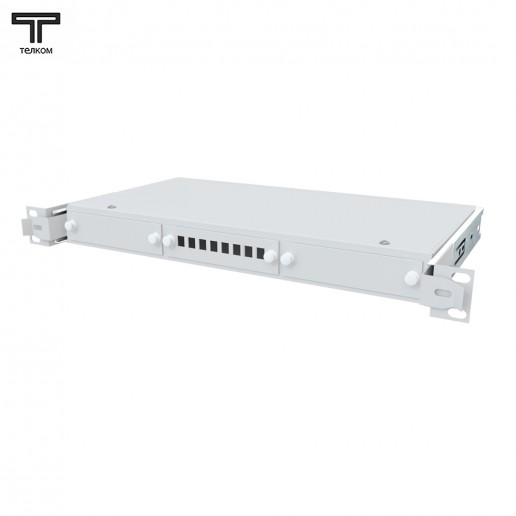 ТЕЛКОМ КСВ-8-1U-19-SC/DLC Кросс оптический 19" выдвижной 1U на 8 портов SC/LC duplex (сплайс кассета с крышкой - 1шт, сменные планки на 8 SC/DLC - 1шт, планки заглушки - 2шт, без пигтейлов и проходных адаптеров, без КДЗС)