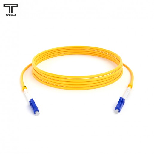 ТЕЛКОМ ШОС-3.0-LC/U-LC/U-SM-1м-LSZH-YL Шнур оптический simplex LC/UPC-LC/UPC 9/125 OS2 (G.652.D) одномодовый SM (3.0мм) LSZH, длина 1м