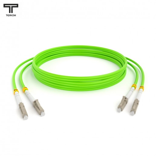 ТЕЛКОМ ШОС-2x2.0-2LC/U-2LC/U-MM505-40м-LSZH-LG Шнур оптический duplex LC/UPC-LC/UPC 50/125 OM5 (100Gb) многомодовый MM (2.0мм) LSZH, длина 40м