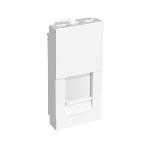 Efapel 45977 SBR Вставка (22,5x45) для 1 модуля формата Keystone Jack типа RJ-45, RJ-12, белая