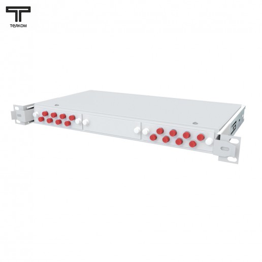 ТЕЛКОМ КСВп-19-1U-16-FC/UPC-OM2-50/125 Кросс оптический 19" выдвижной 1U на 16 портов FC 50/125мкм предсобранный (пигтейл FC 50/125 (OM2)-16шт, розетка FC-16шт, сплайс кассета с крышкой-1шт, КДЗС-16шт)