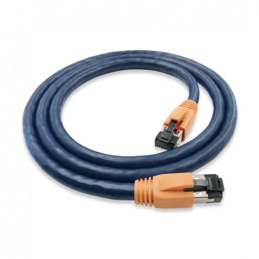 Cabeus PC-SSTP-RJ45-Cat.8-1m-LSZH Патч-корд S/FTP, категория 8 (40G, 2000 MHz), 2xRJ45/8p8c, экранированный, синий, LSZH, 1 м