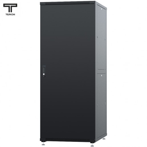 ТЕЛКОМ ТСМ-47.8.12-ММ.9005М Шкаф напольный 47U 800x1200х2209мм (ШхГхВ) телекоммуникационный 19", передняя дверь металлическая - задняя дверь металлическая, цвет черный (RAL9005М) (5 мест)