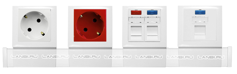 Короб (миниканал) 20x12,5 установка розеток на короб Efapel