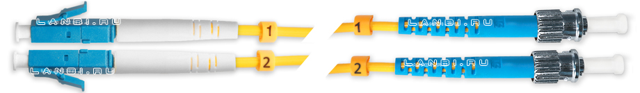 Оптический шнур, патч корд LC/UPC-ST/UPC 9/125 duplex SM одномод