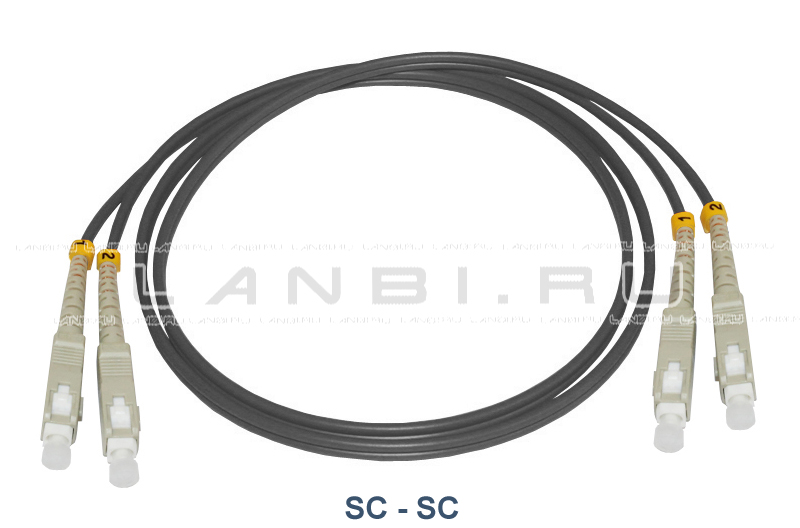 Оптический шнур SC-SC duplex 62.5/125 многомодовый длиной 30м