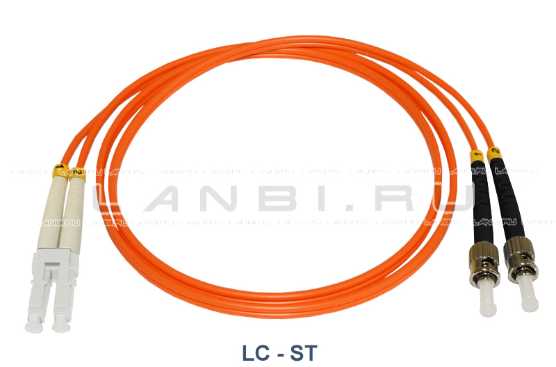 Оптический патч-корд 2LC/PC-2ST/PC duplex 50/125 многомодовый длиной 7м