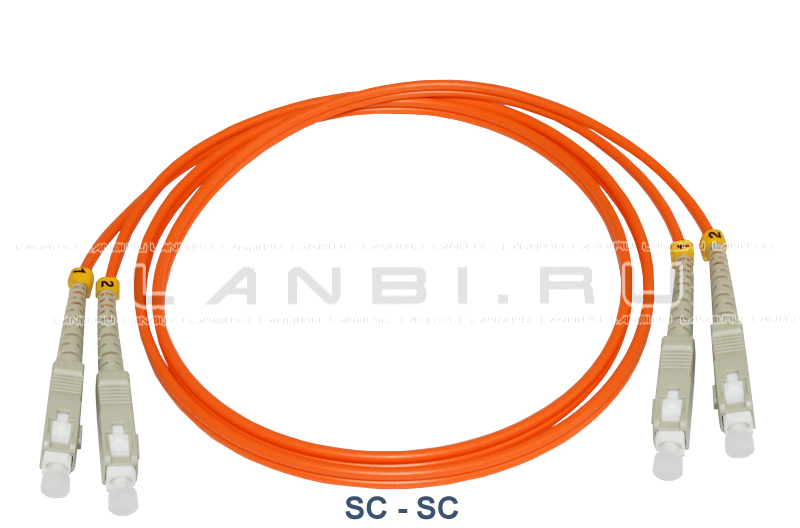 Оптический патч-корд 2SC/UPC-2SC/UPC duplex 50/125 одномодовый длиной 15 м