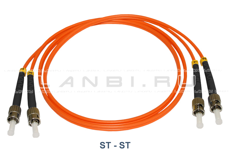 Оптический патч-корд 2ST/UPC-2ST/UPC duplex 50/125 многомодовый длиной 7 м