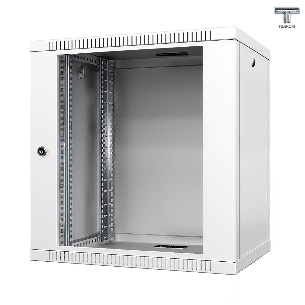 Настенный телекоммуникационный шкаф ТЕЛКОМ 12U 350мм дверь стекло