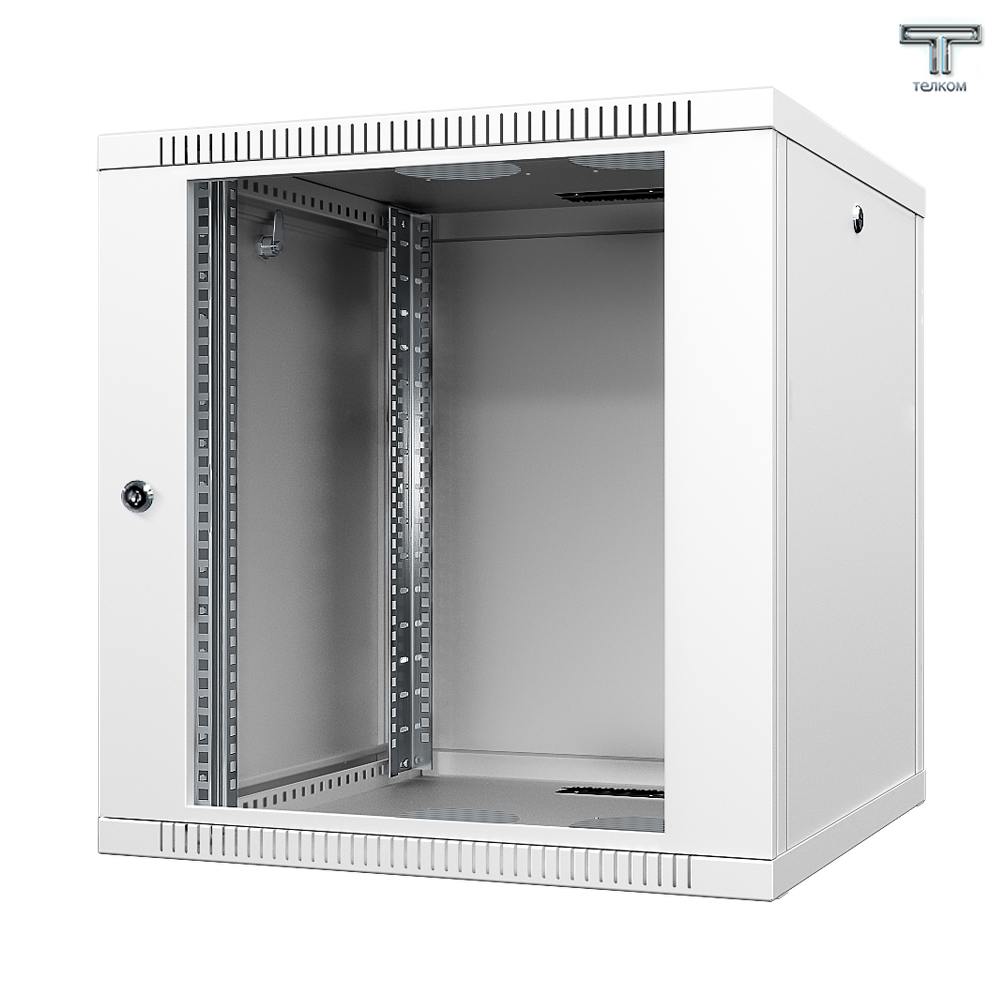 Настенный телекоммуникационный шкаф ТЕЛКОМ 12U 600мм дверь стекло