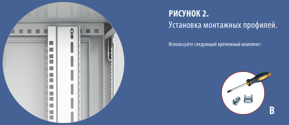 Телекоммуникационный настенный шкаф SYSMATRIX WR / Схема сборки / Рис.2