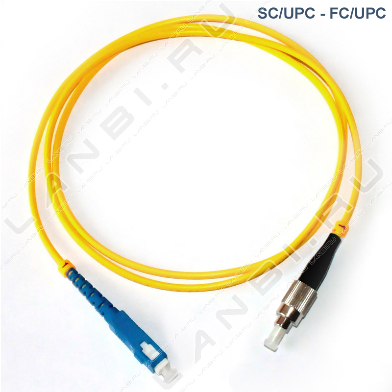 Оптический патч-корд SC/UPC-FC/UPC simplex 9/125 одномодовый длиной 15м