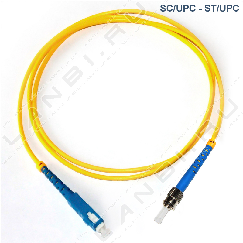 Оптический патч-корд SC/UPC-ST/UPC simplex 9/125 одномодовый длиной 15м