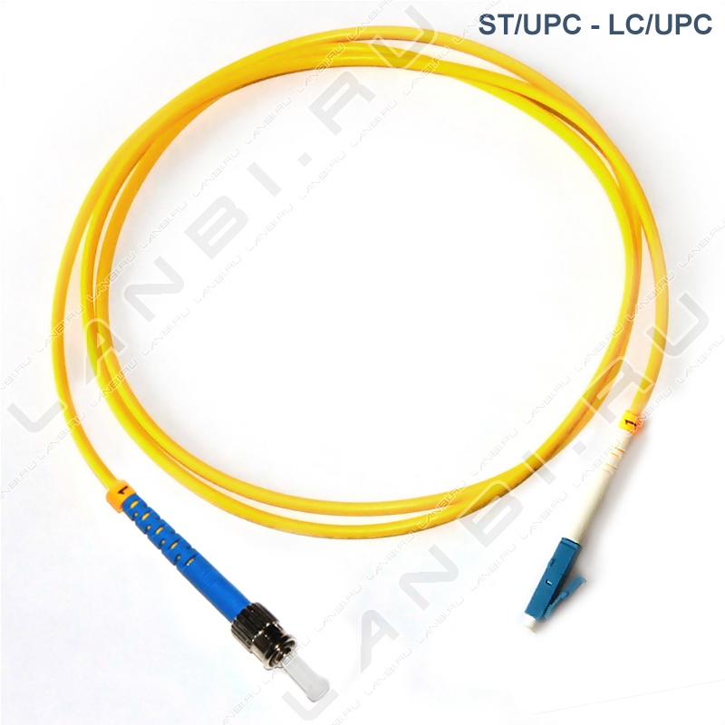 Оптический патч-корд LC/UPC-ST/UPC simplex 9/125 одномодовый длиной 0,5м