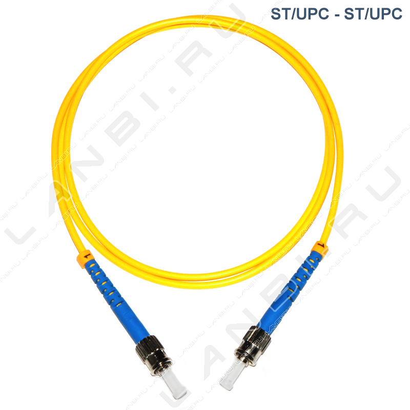 Оптический патч-корд ST/UPC-ST/UPC duplex 9/125 одномодовый длиной 1м